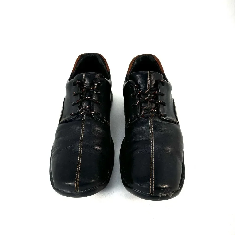 Cole Haan Zeno Oxford Leather Shoes Mens Size 7.5 Black Lace-Up C04073